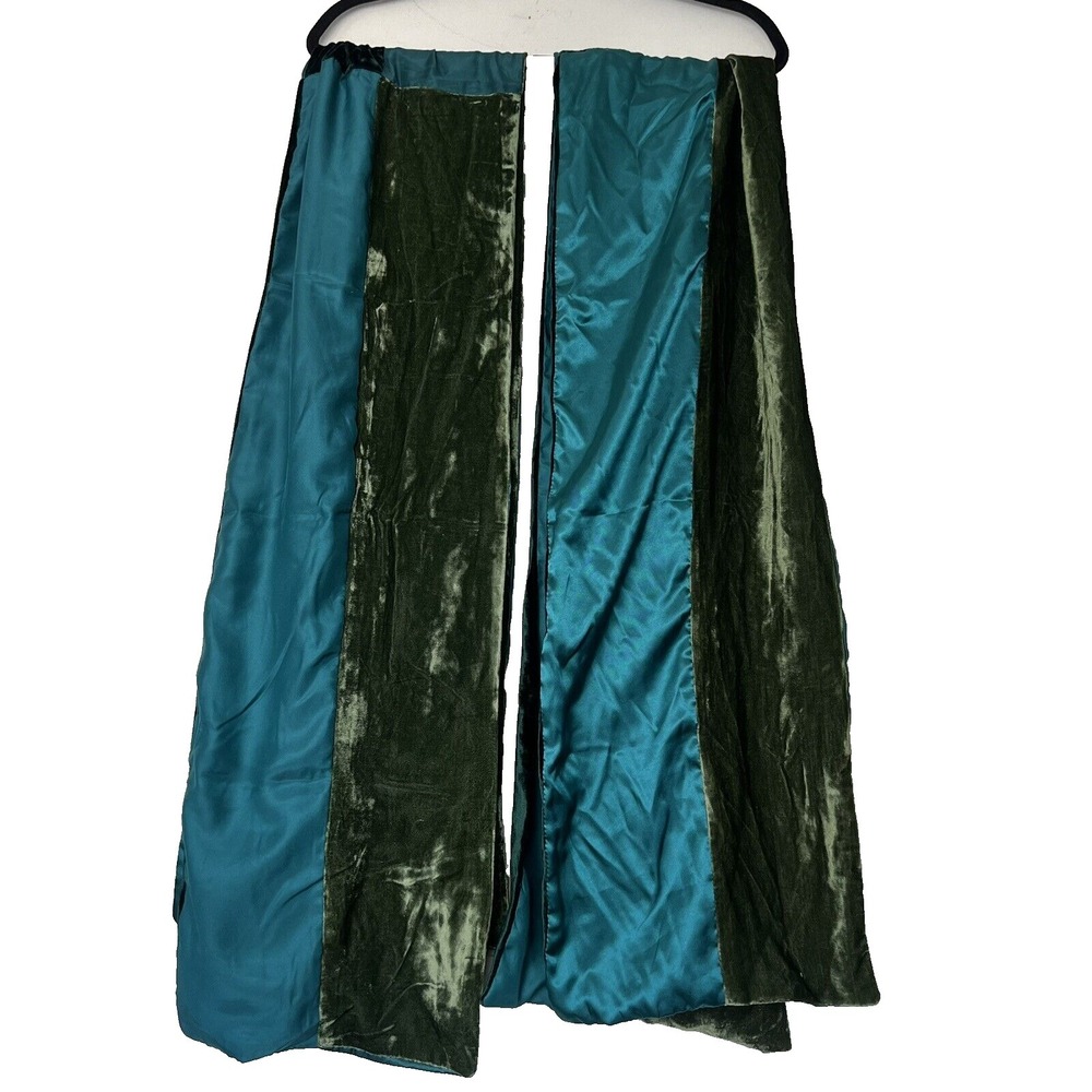 NWT Coldwater Creek‎ Green  Velvet Satin Blocked Scarf Green Lots Of 2